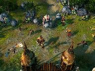 Меч и Магия: Герои 6 - Might and Magic: Heroes VIАрмия Stronghold атакует крепость фракции Stronghold, тренируются. Зачем им катапульта, когда у них есть циклоп?